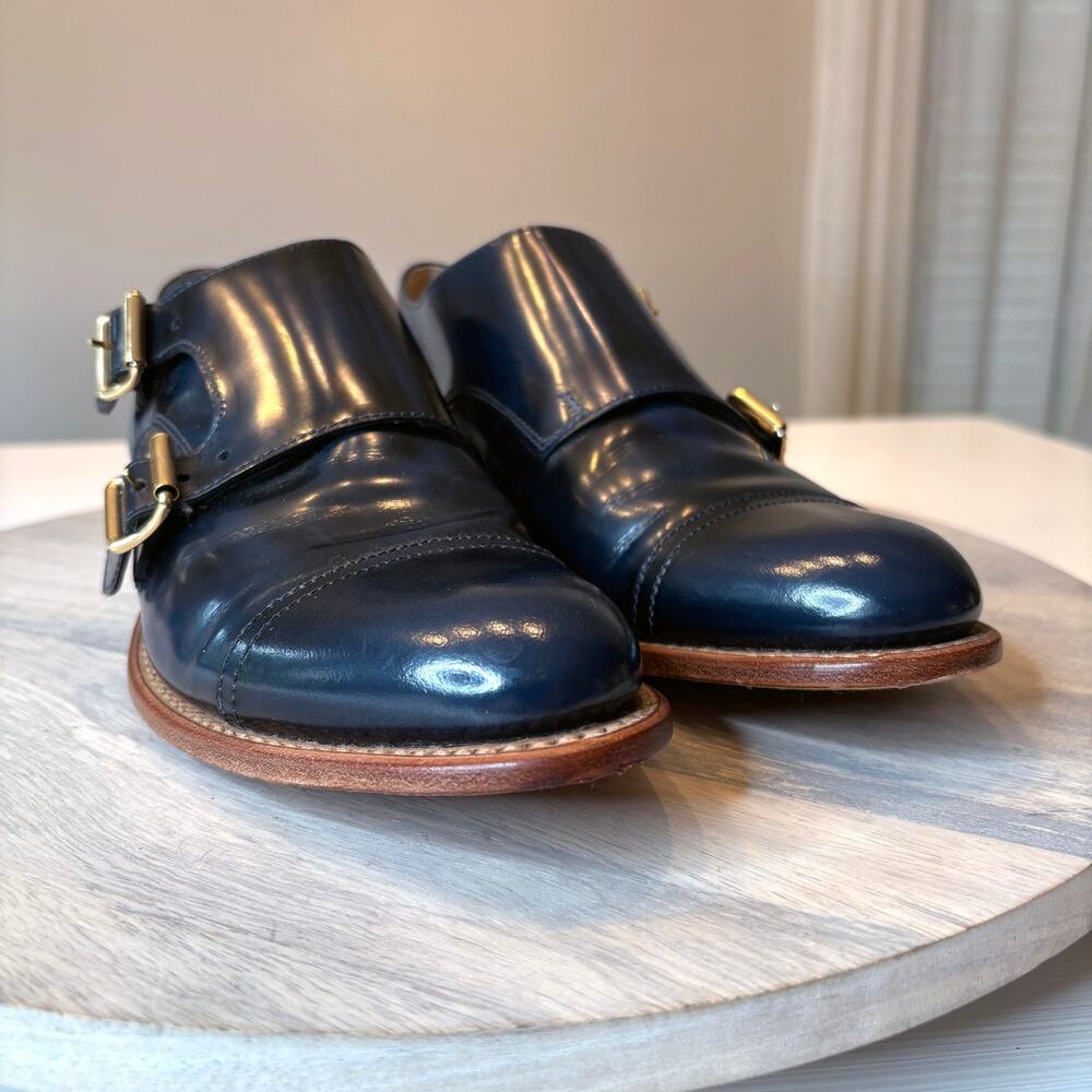 The Office Of Angela Scott Mr. Colin Double Monk Strap Shoes Cap Toe US Size 10 - Picture 5 of 11